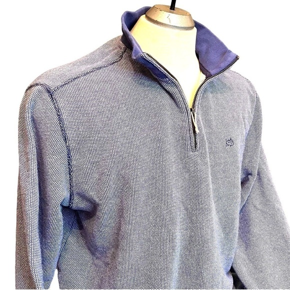 SOUTHERN Tide Blue Quarter Zip Pull Over - Picture 2 of 12